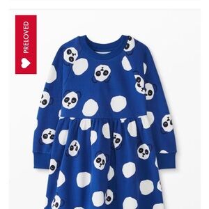 Hanna Andersson Blue Panda Print Kids Casual Dress